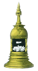 ภาพวาดพระเขี้ยวแก้วเบื้องบนซ้าย ศรีลังกา
